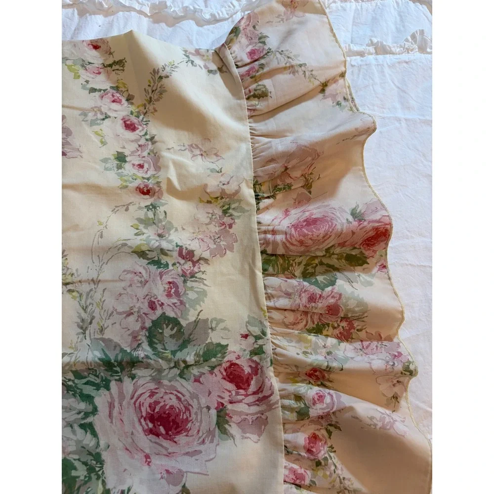Vintage Springmaid Bill Blass Windermere Collection Queen Sheet Set Floral 3 Pc